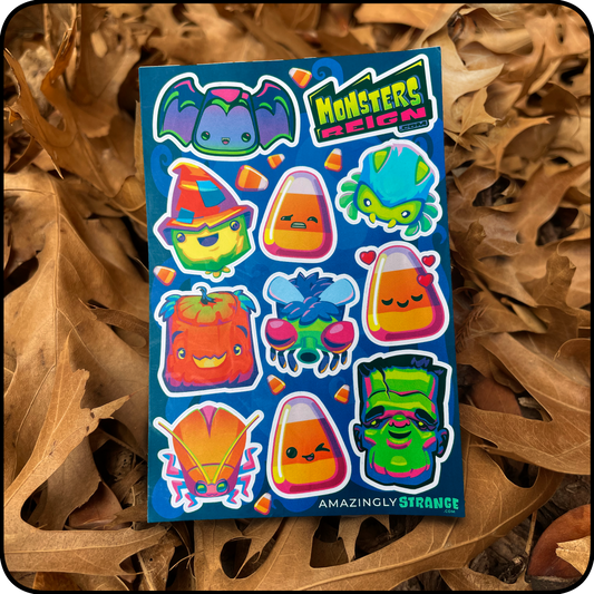 Monsters Reign Halloween styled Sticker Sheet